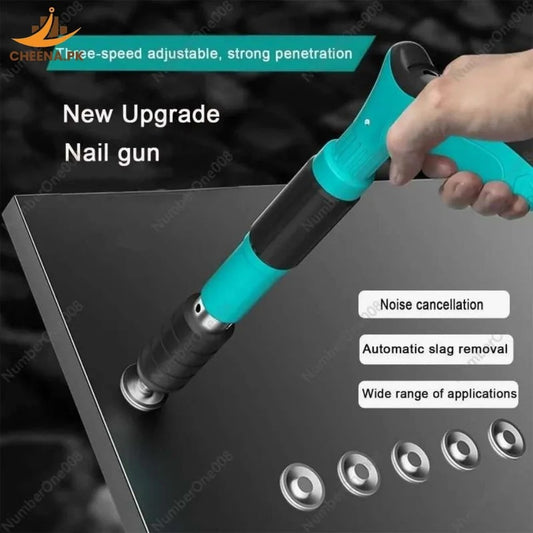 Concrete Nail Machine Kit with Free Nails,5 Speed Adjustable Manual Steel Nailer