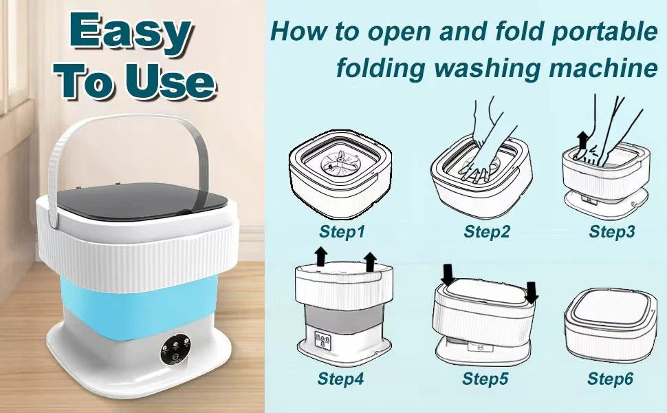 Powerful Mini Foldable Washing Machine with dryer and Foldable Washing Machine